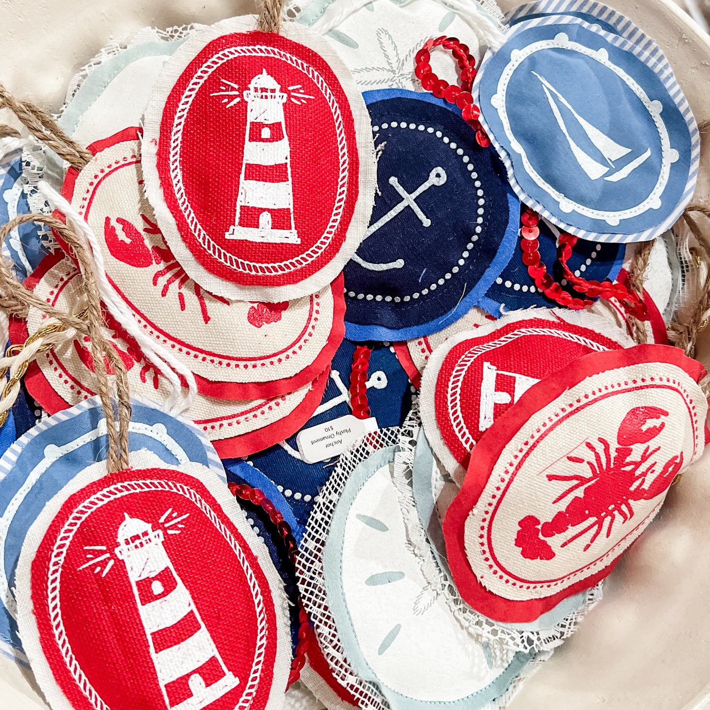 Anchor Plushie Ornament