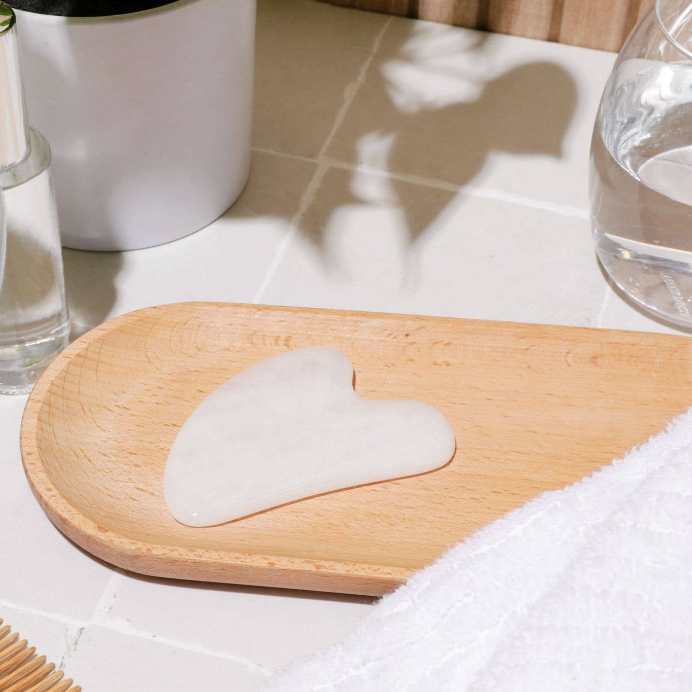 White Jade Gua Sha Facial Stone