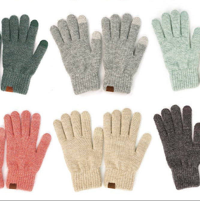 Knit Winter Gloves in Eggnog