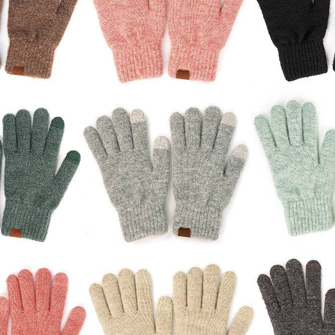 Knit Winter Gloves in Icicle