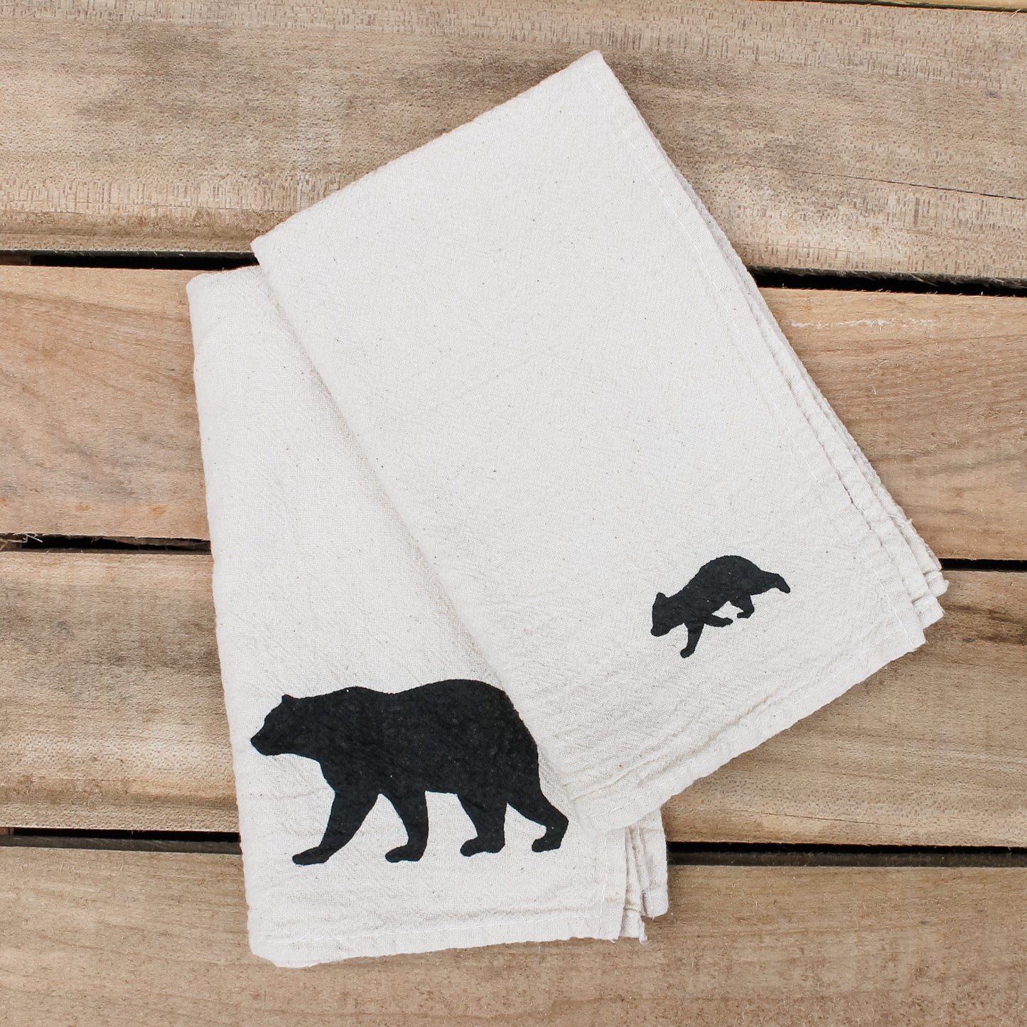 Black Bears Cloth Napkins - set of 4