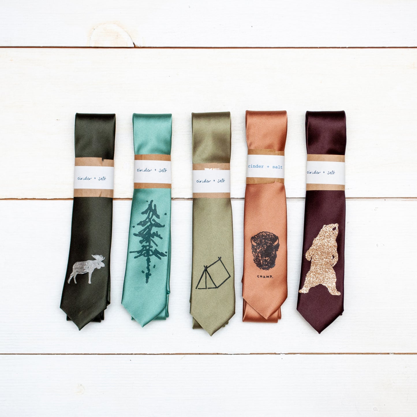 Grizzly Bear Skinny Tie - Sparkle