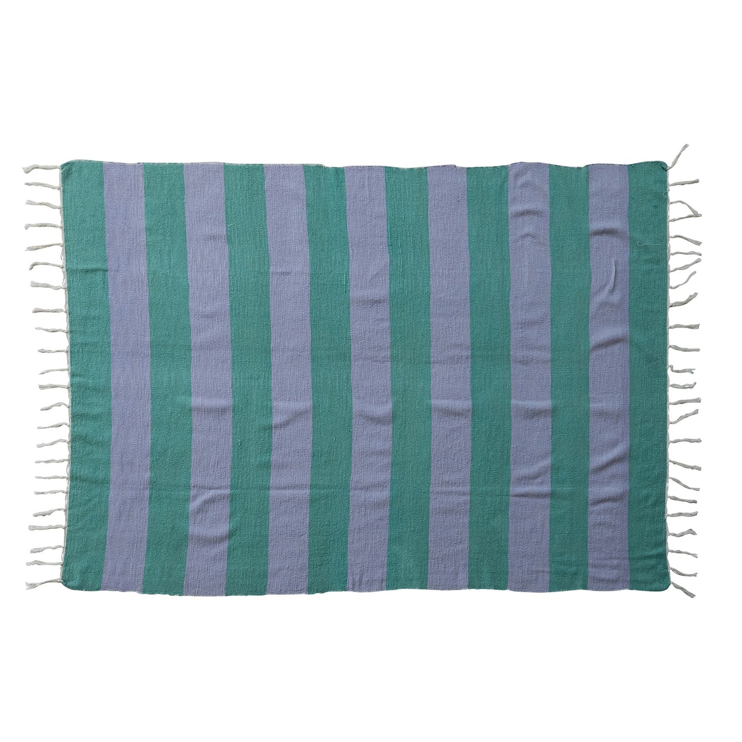 Lagoon Striped Cotton Throw