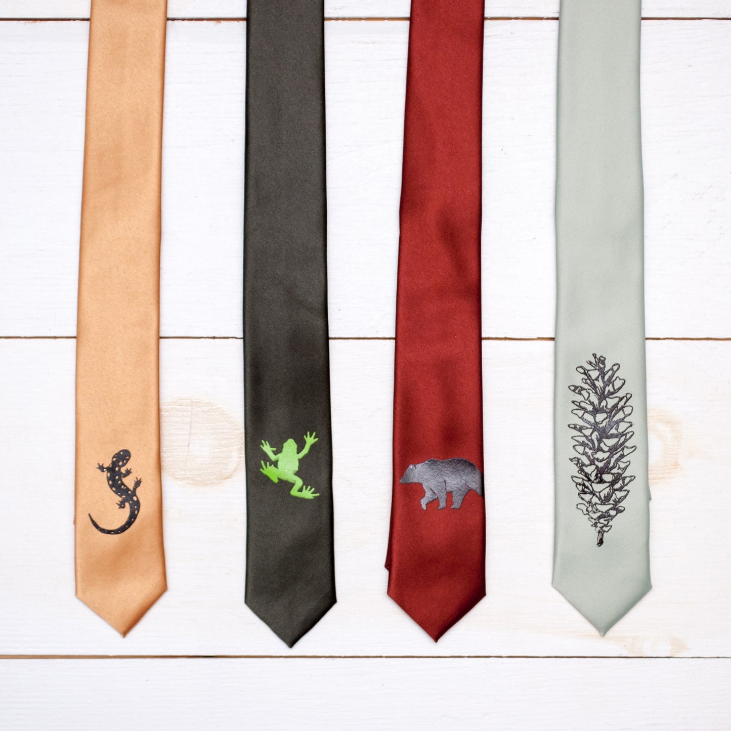 Frog Skinny Tie - Army Green
