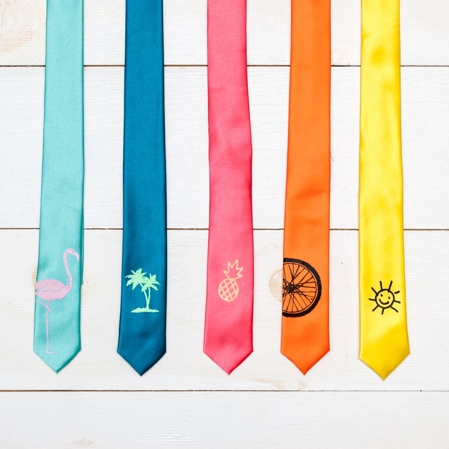 Bike Tire Skinny Tie - Orange