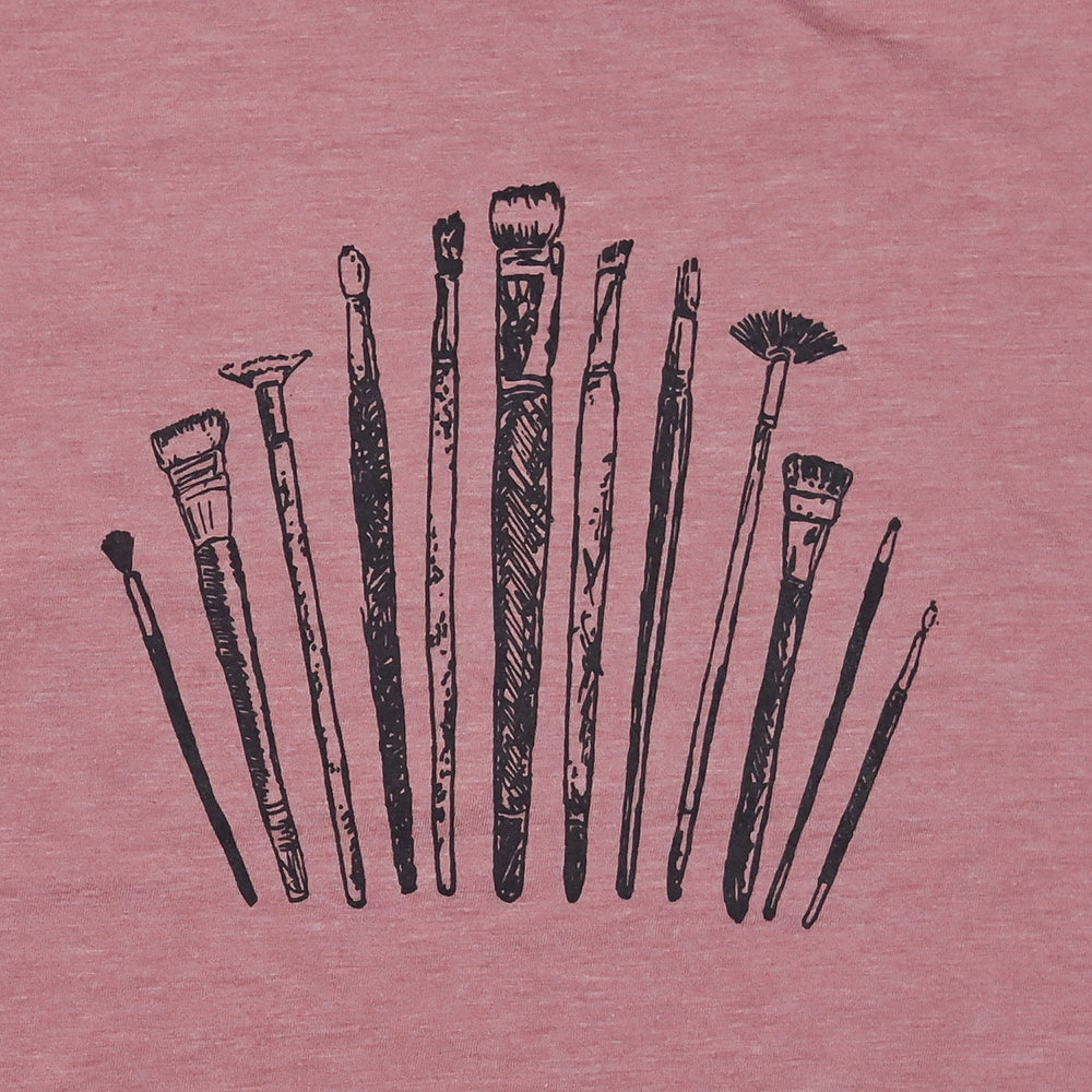 Paintbrushes Drape Tee