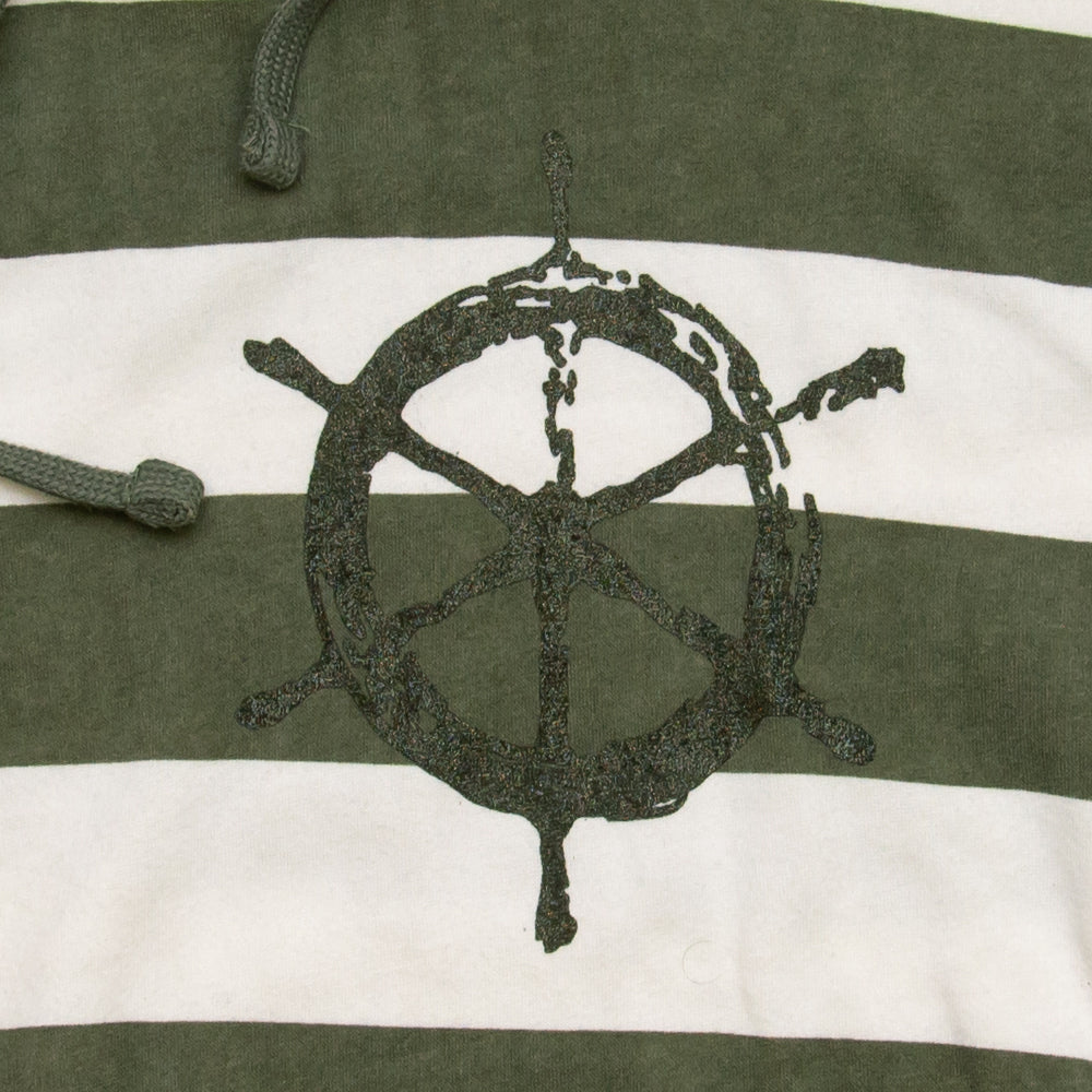Ship's Wheel Striped Hood in Olive