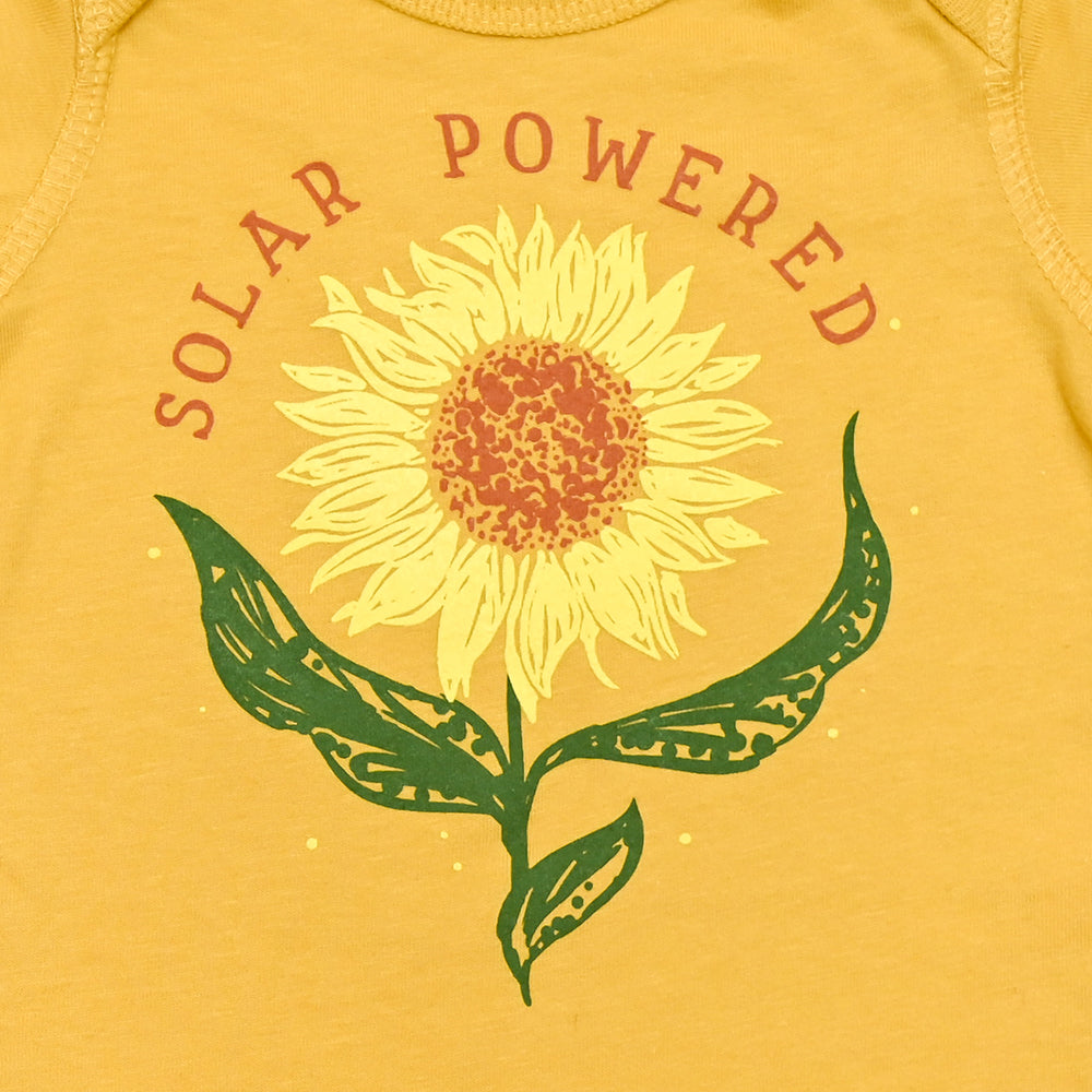 Solar Powered Sunflower Onesie