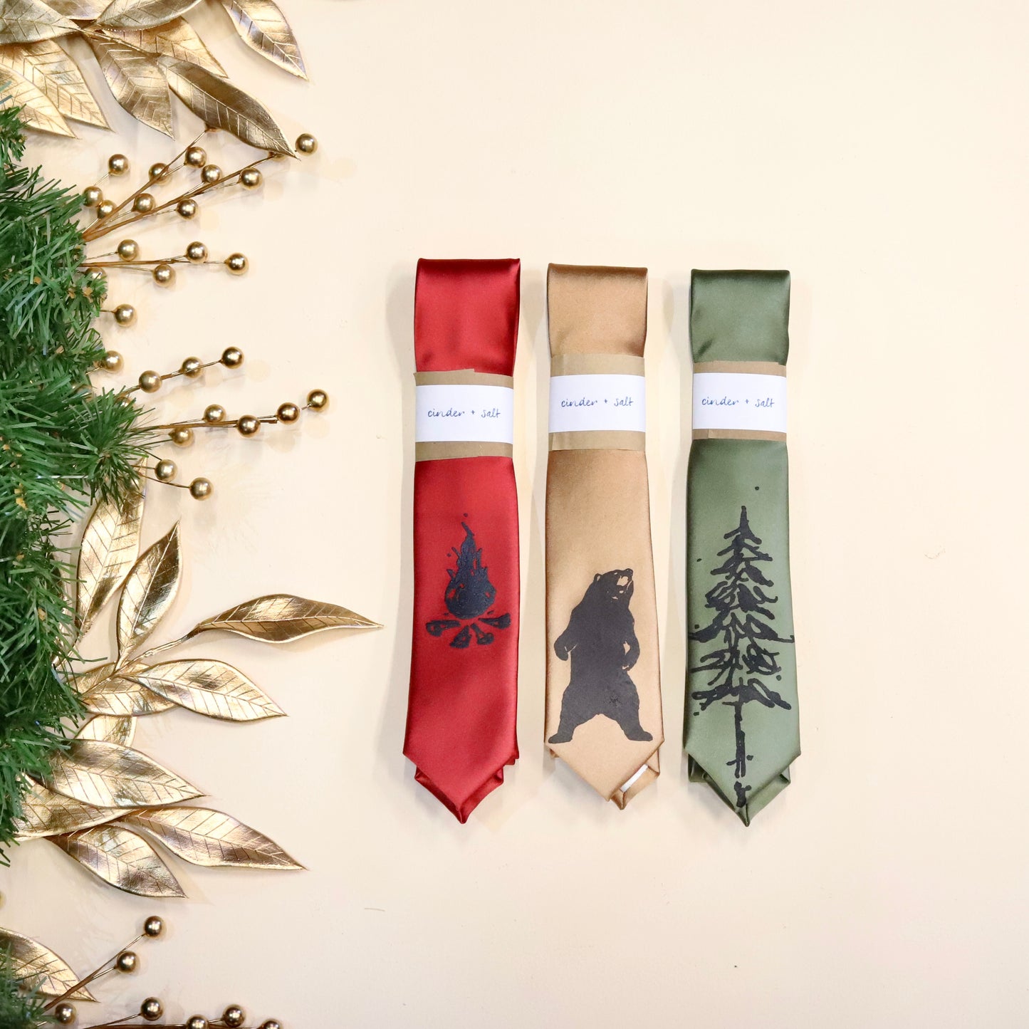 Grizzly Bear Skinny Tie - Bronze