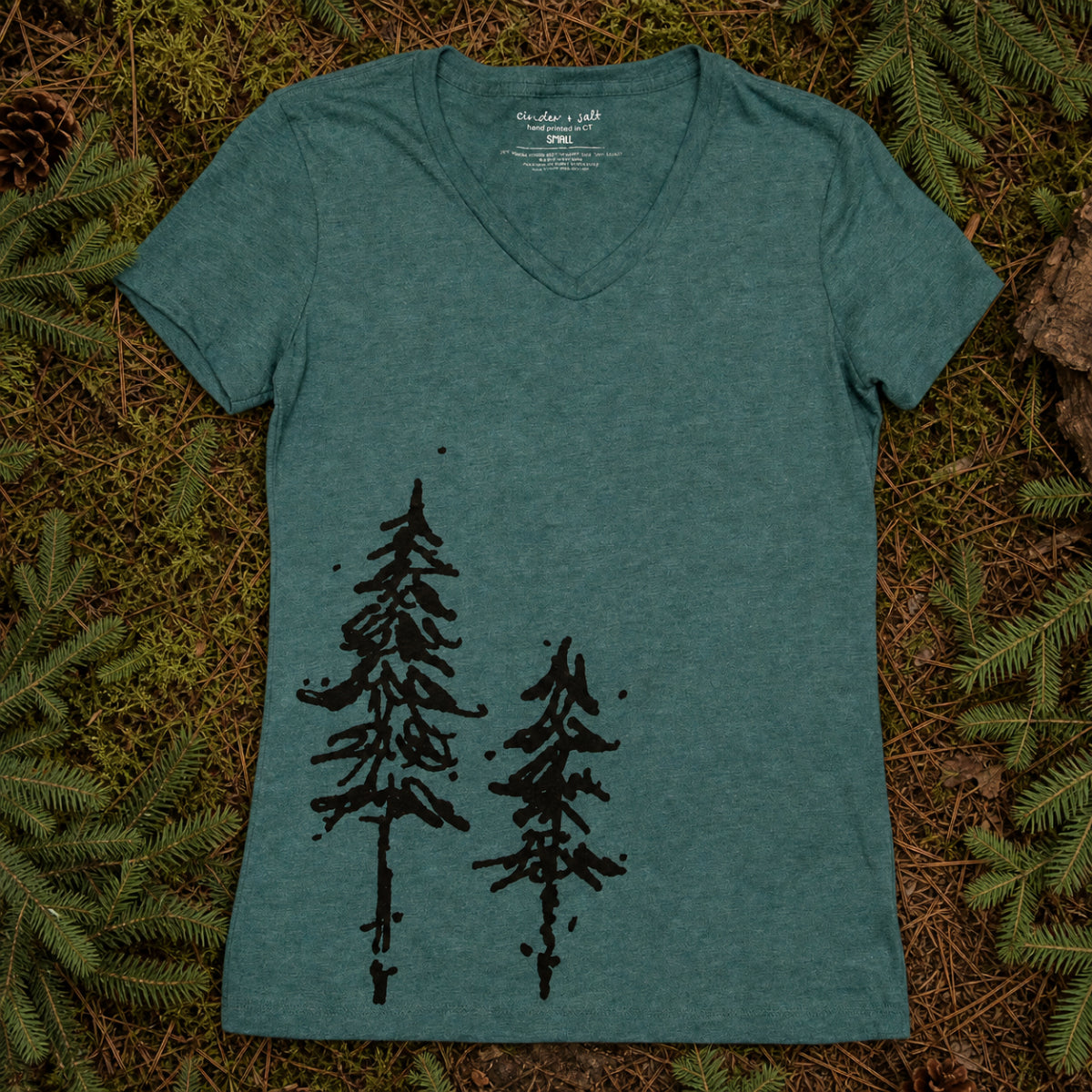 Pine Trees Eco V-Neck