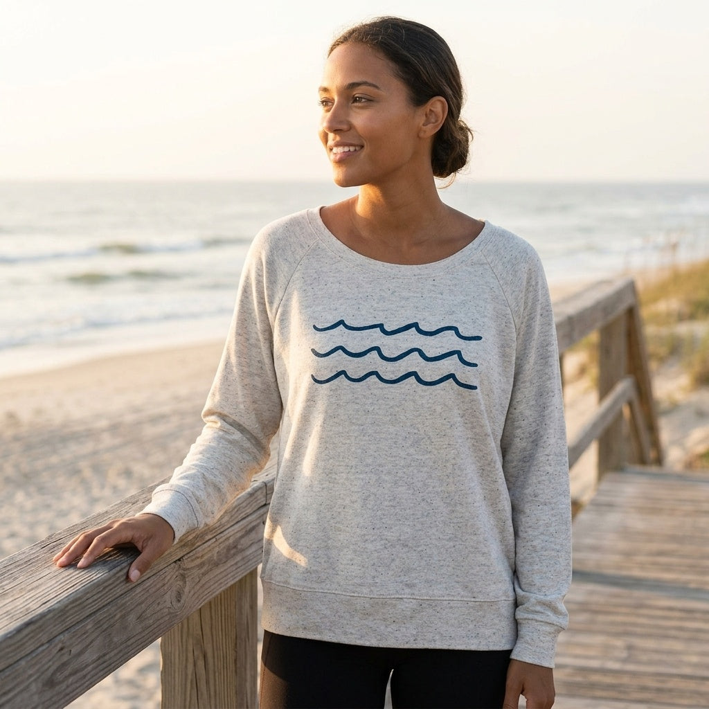 Waves Slouchy Pullover