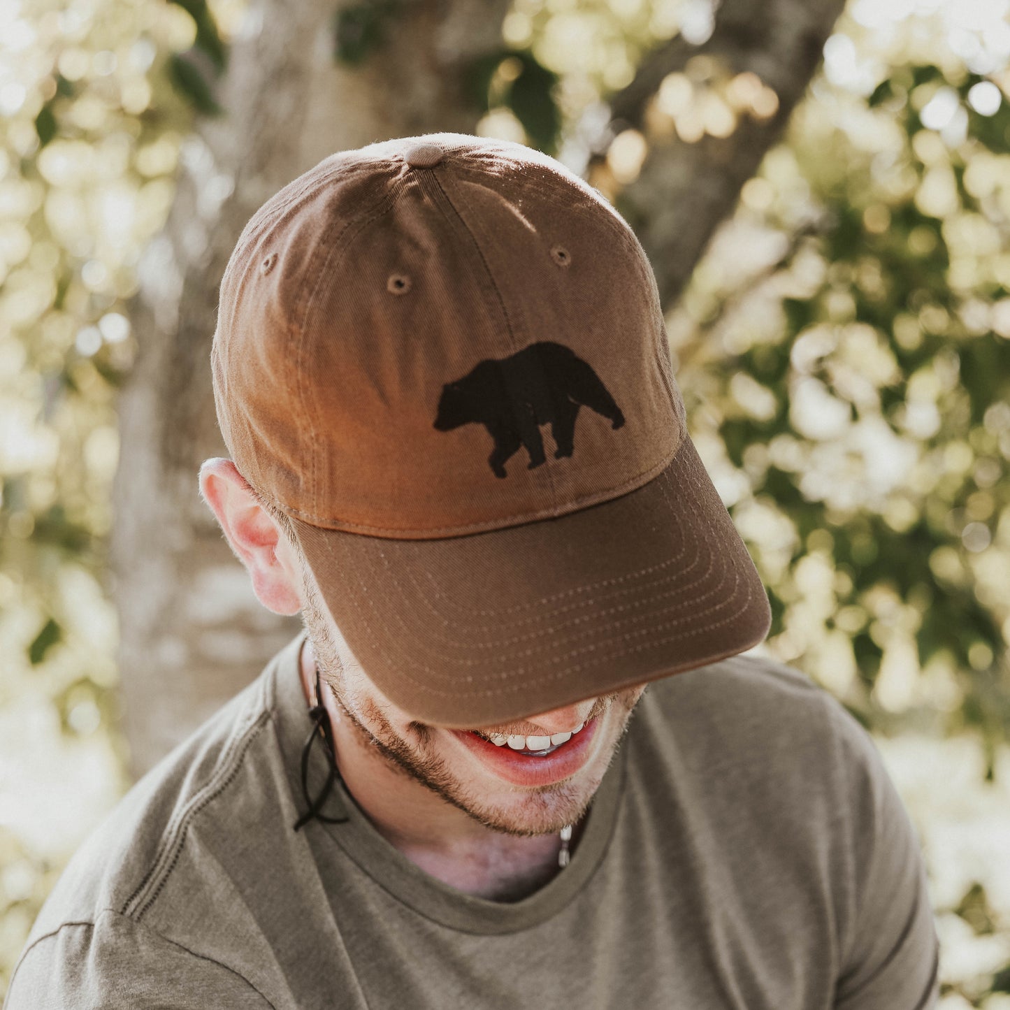 Brown Bear Washed Cotton Cap