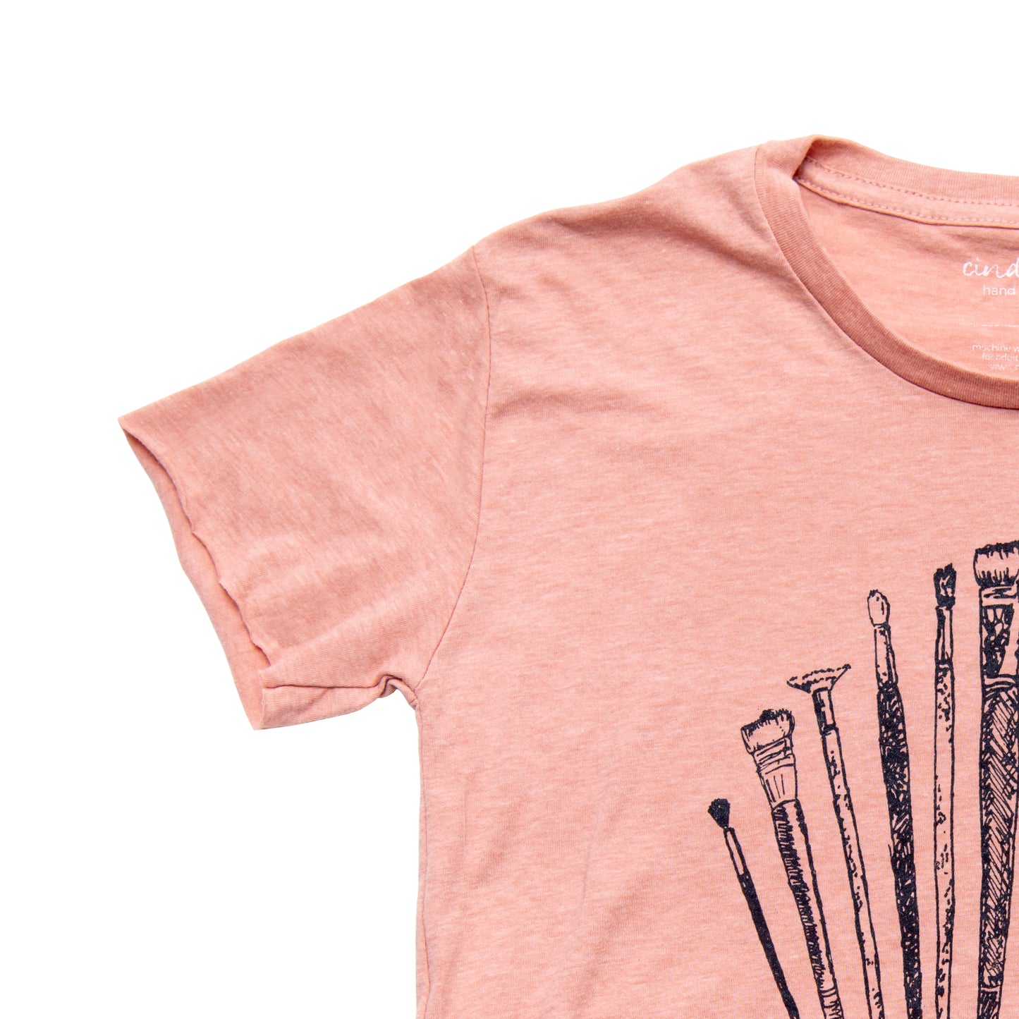 Paintbrushes Ladies Crop Tee