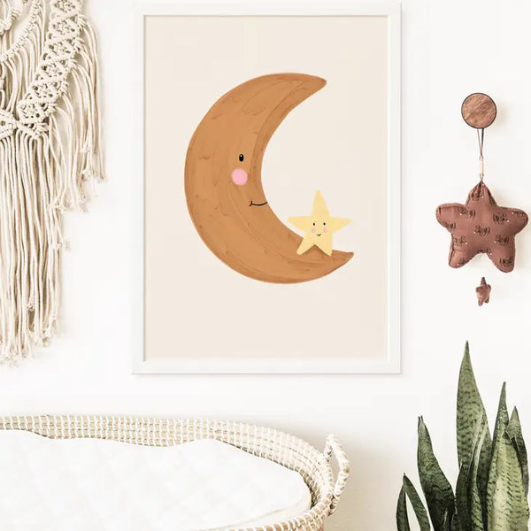 Moon & Star Art Print
