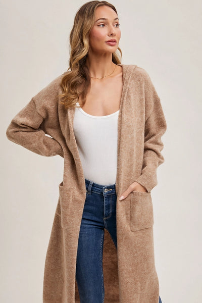 Hooded Longline Cardigan