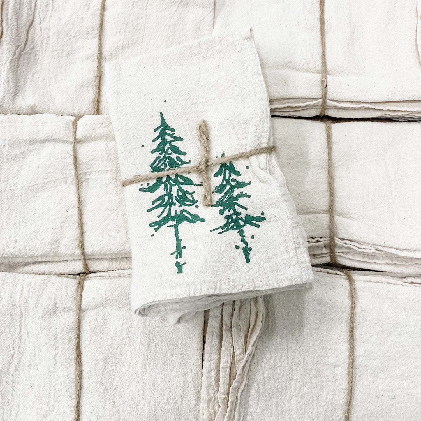 Pine Trees Cloth Napkins - set of 4