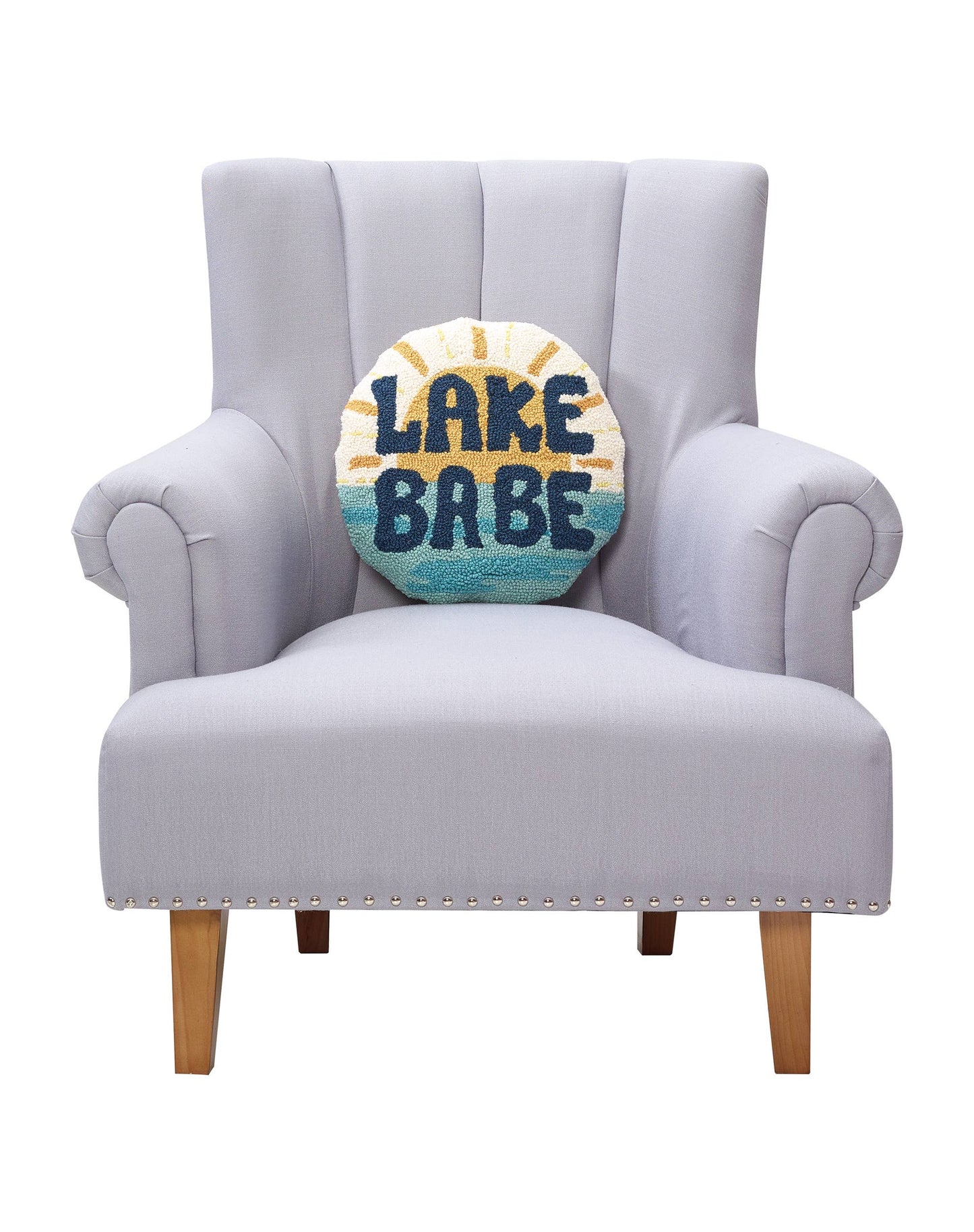 Lake Babe Hooked Pillow