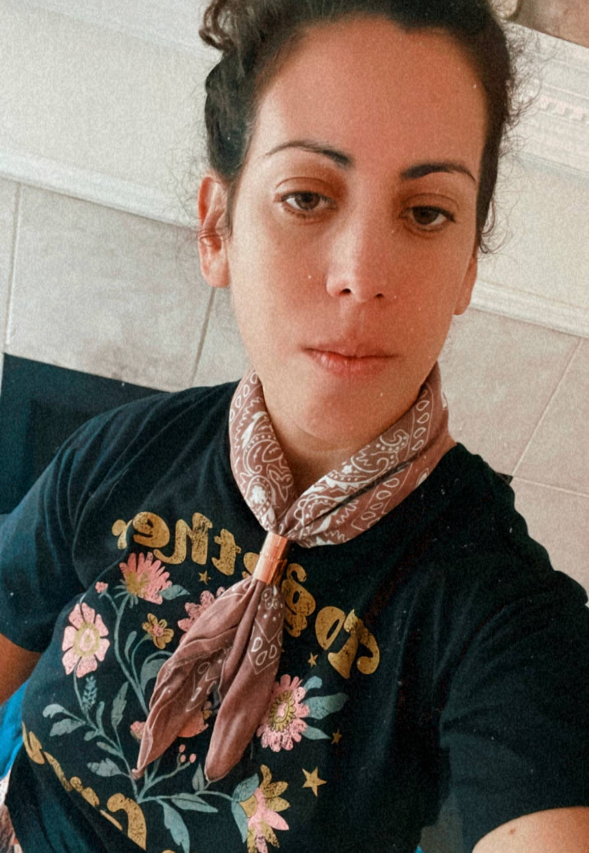 Distressed Bandana with Slide