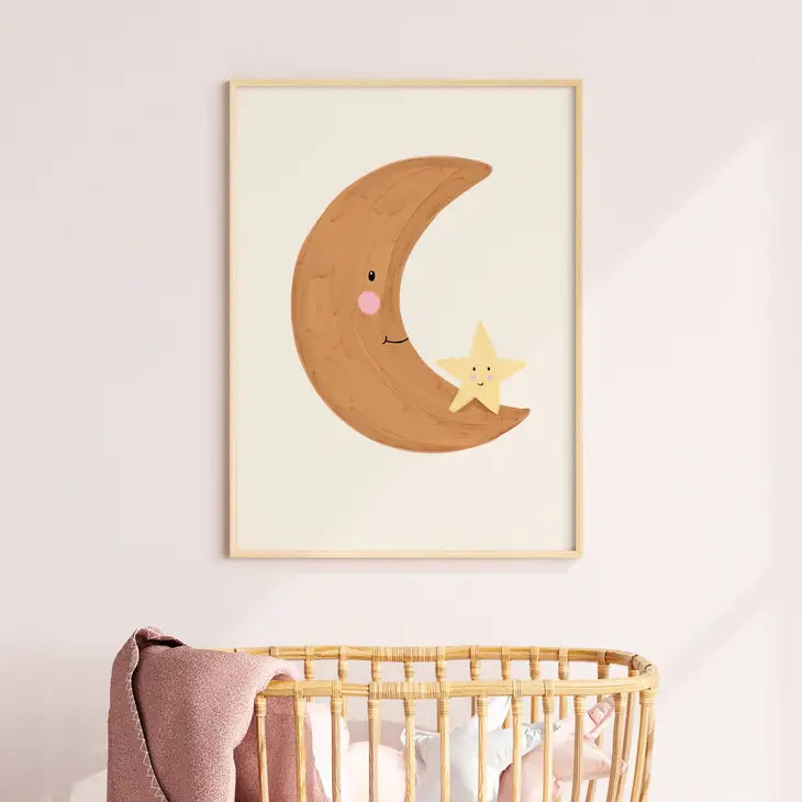 Moon & Star Art Print