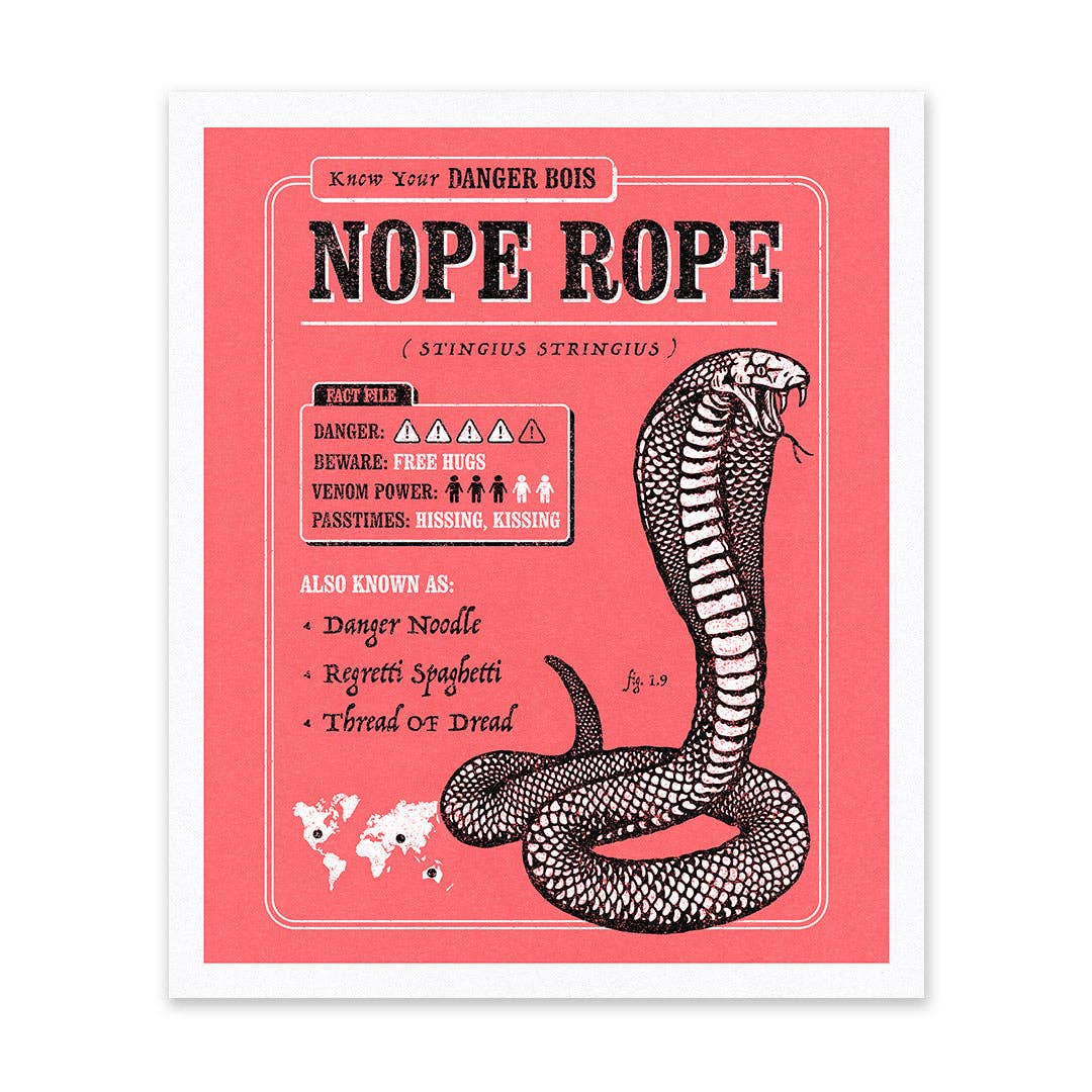 Nope Rope Riso Print