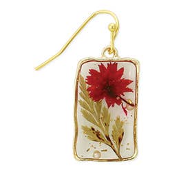 Square Dried Flower Earrings