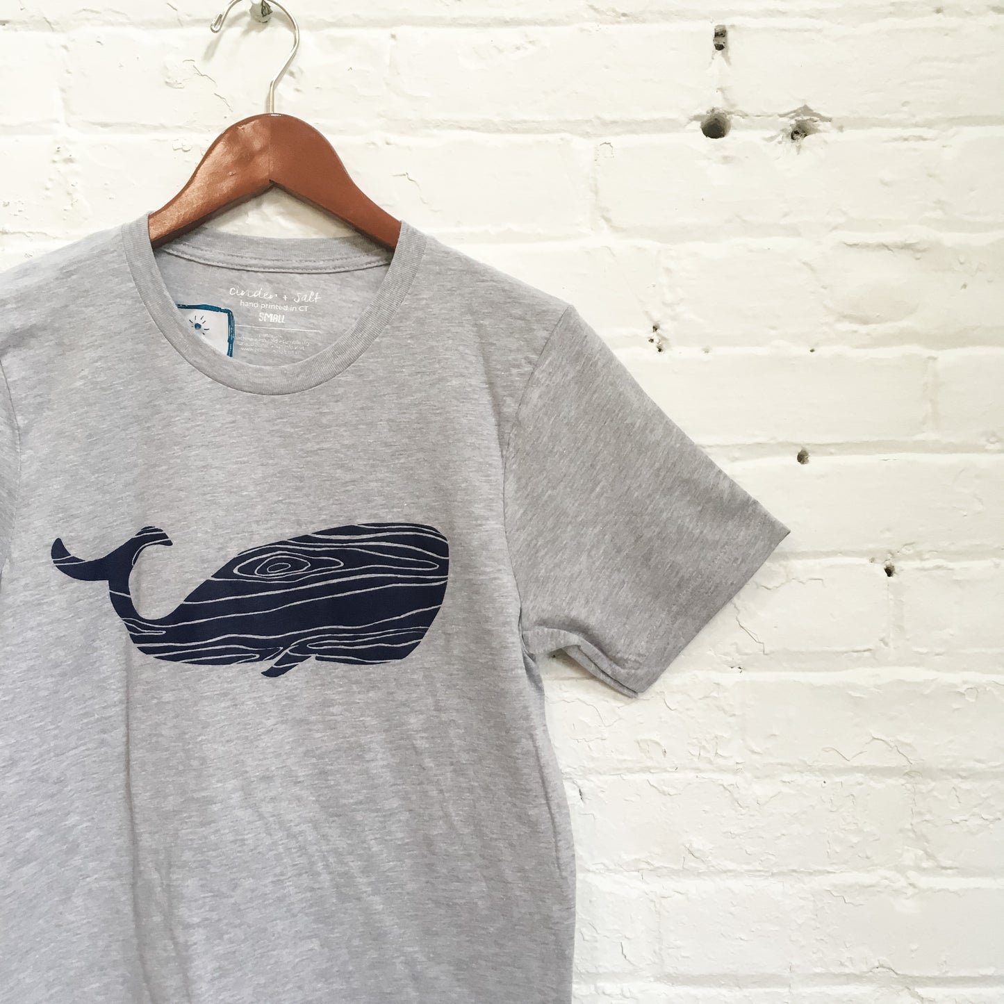 Wood Grain Whale Eco Tee