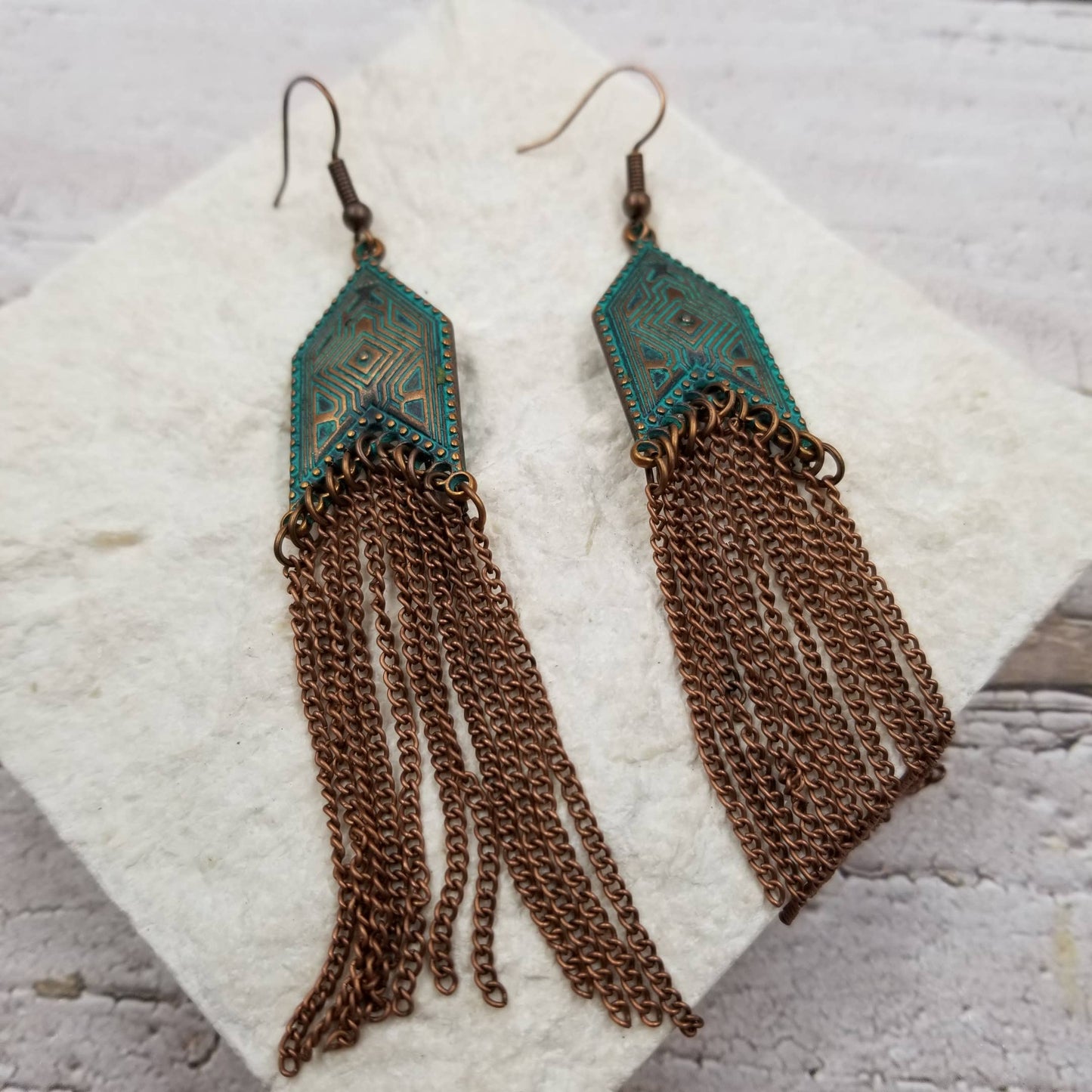 Bronze Tassel Earrings