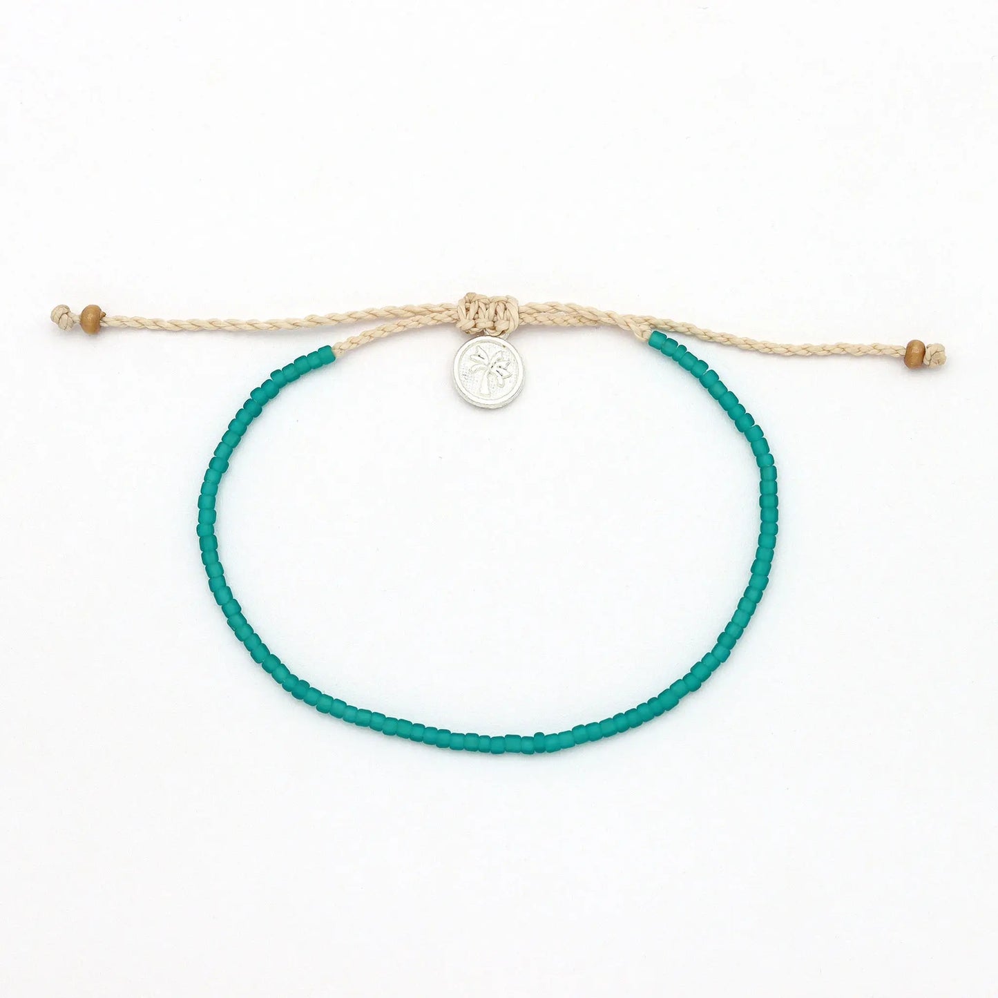 Ka'anapali Frosted Glass Beaded Bracelet in Turquoise