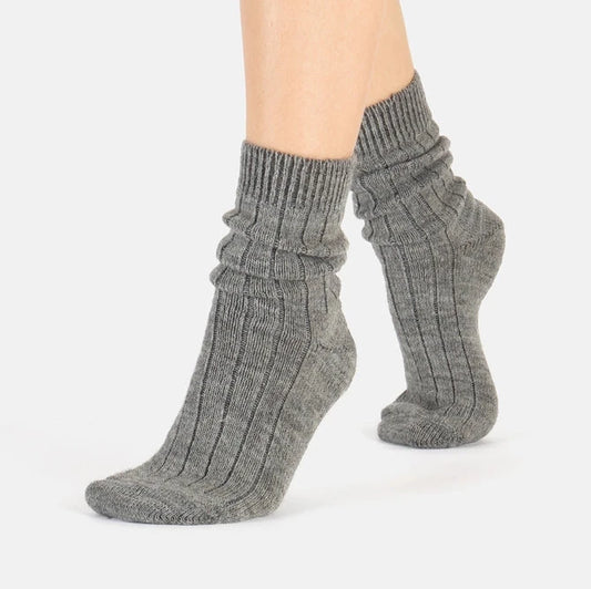 Alpaca Wool Socks in Grey