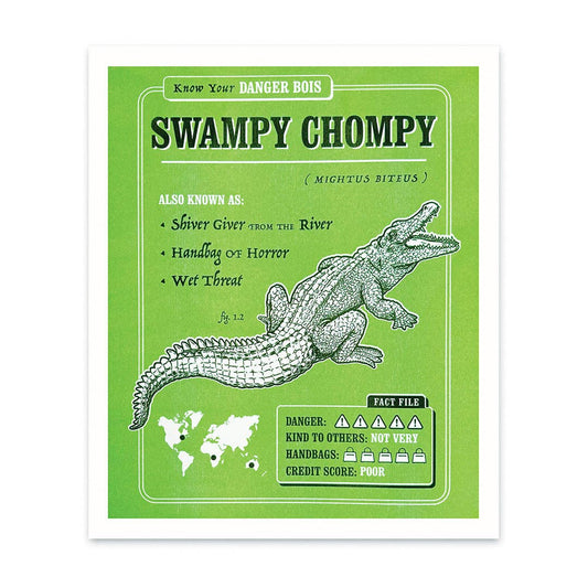 Swampy Chompy Riso Print