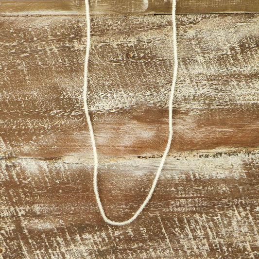 Ka'anapali Frosted Glass Beaded Necklace in White