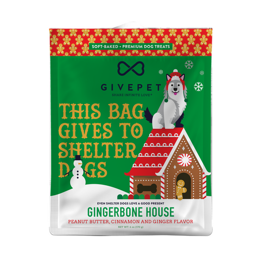 GivePet Gingerbone House Holiday Dog Treats