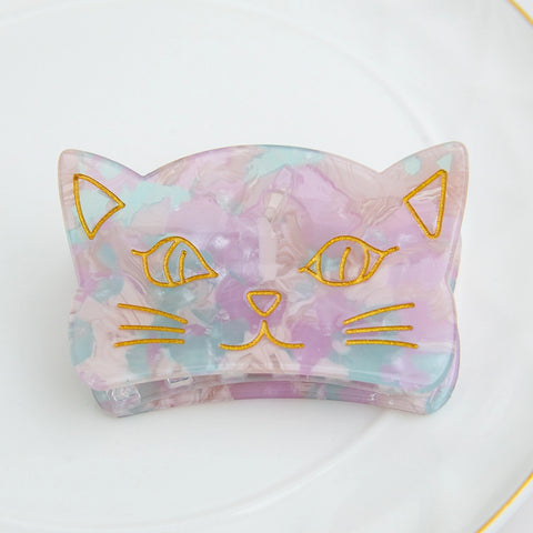 Cat Hair Clip - Purple & Blue