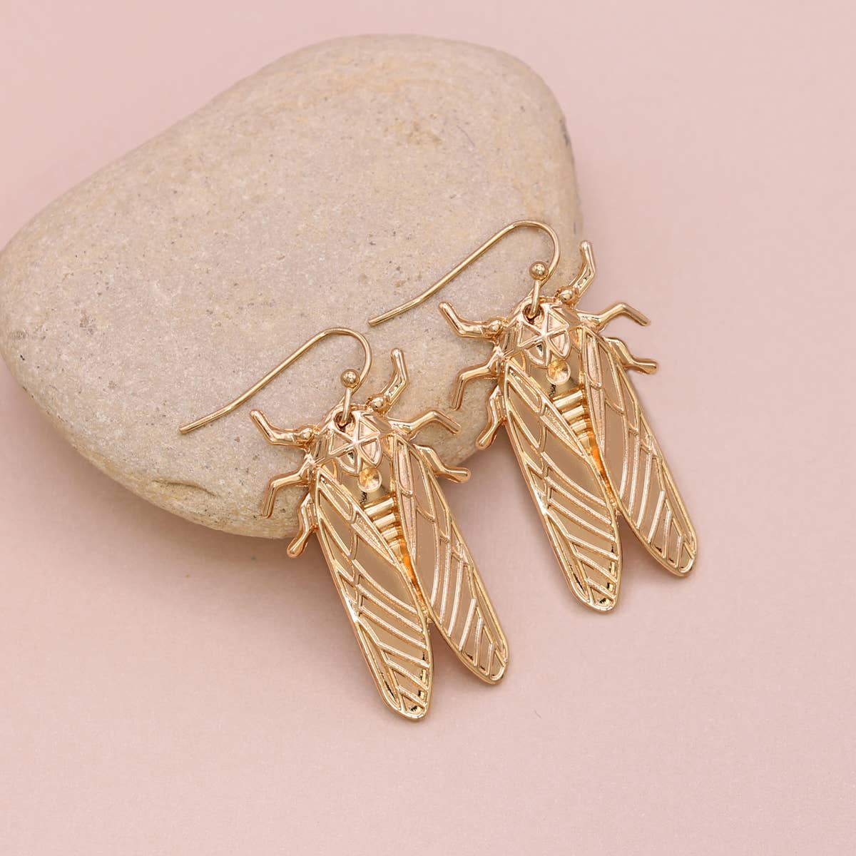 Gold Cicada Earrings