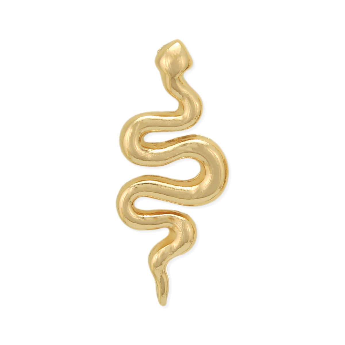 Gold Snake Post Earrings