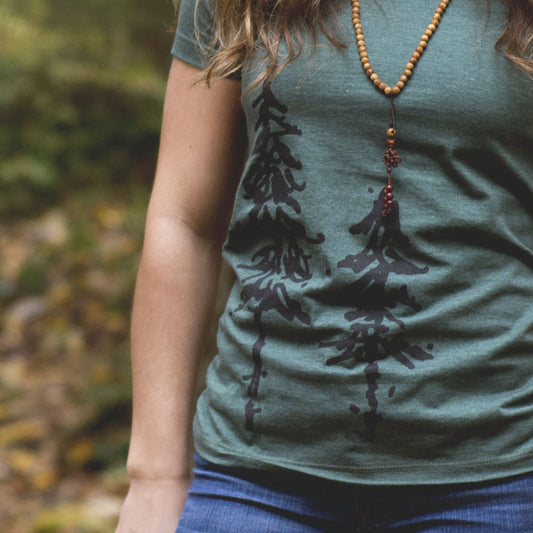 Pine Trees Eco V-Neck