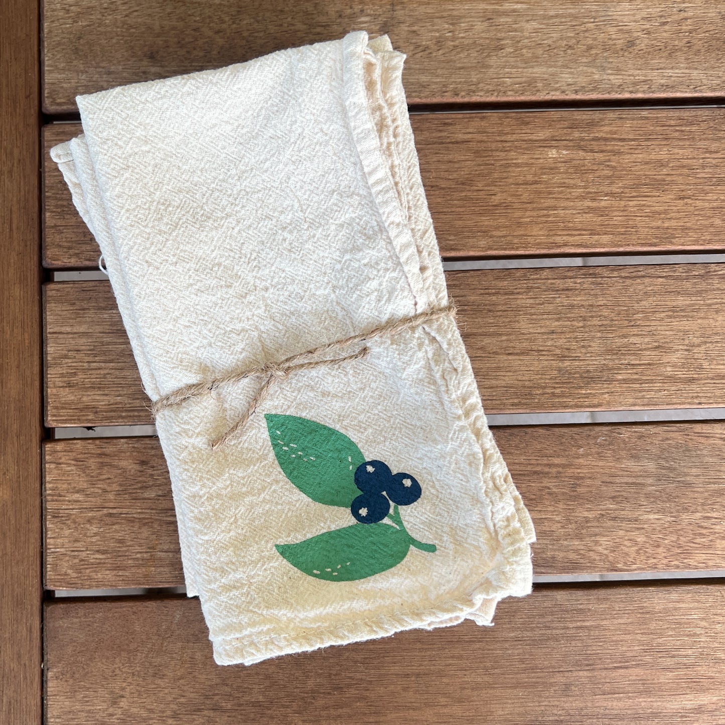 Blueberries Cloth Napkins - Set of 4