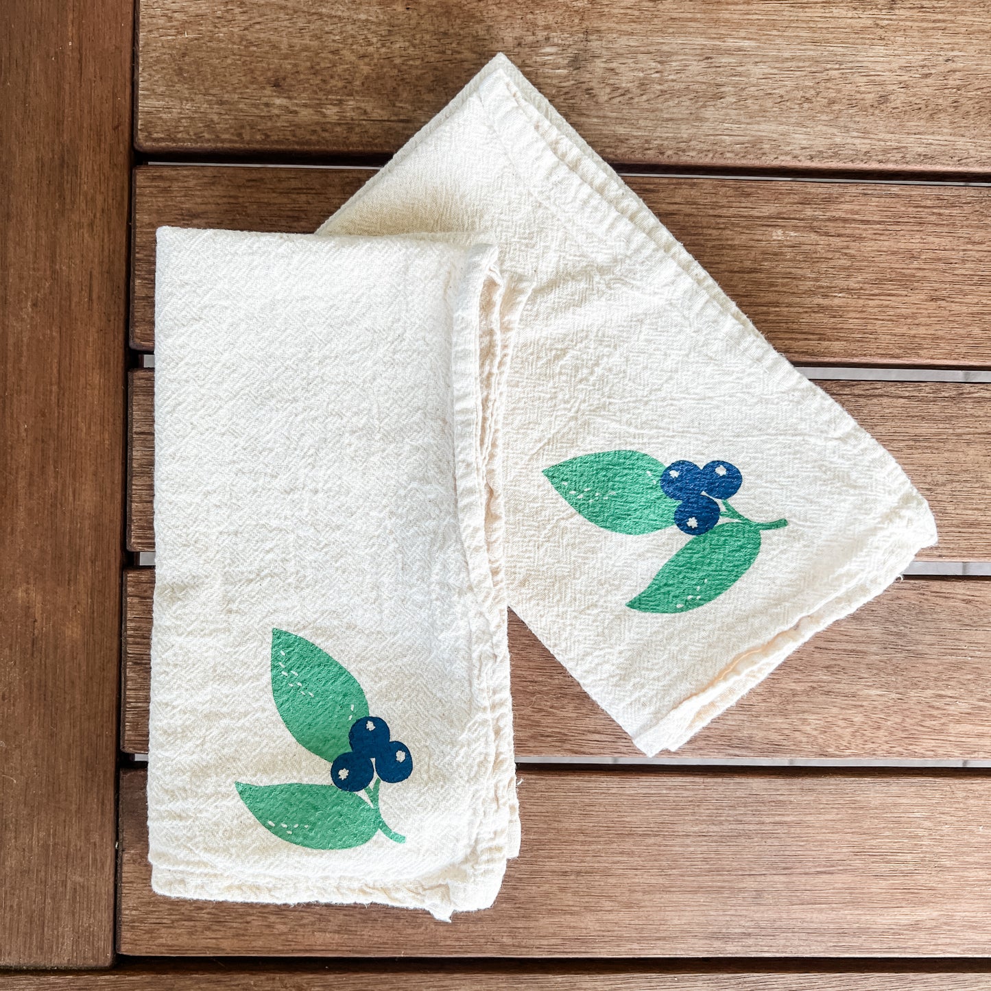 Blueberries Cloth Napkins - Set of 4