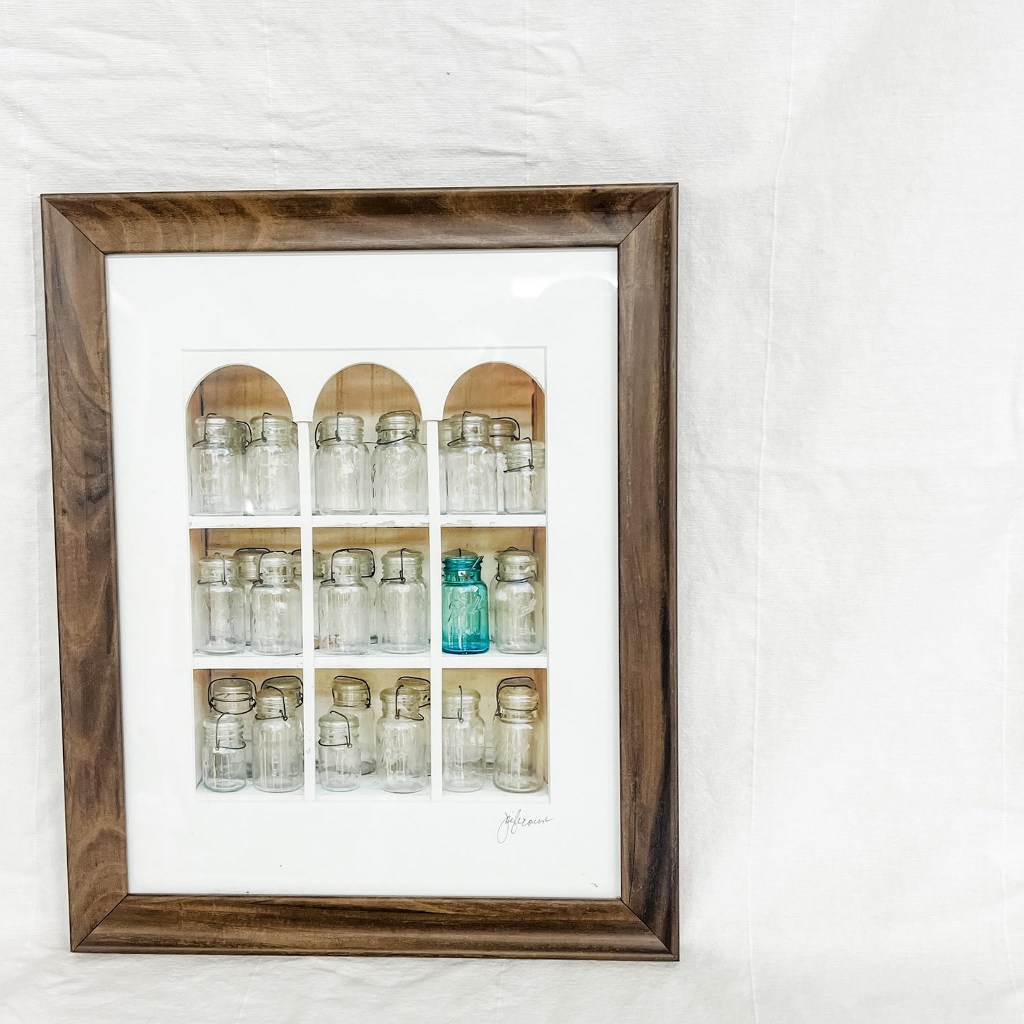 Mason Jars Photo Framed Print