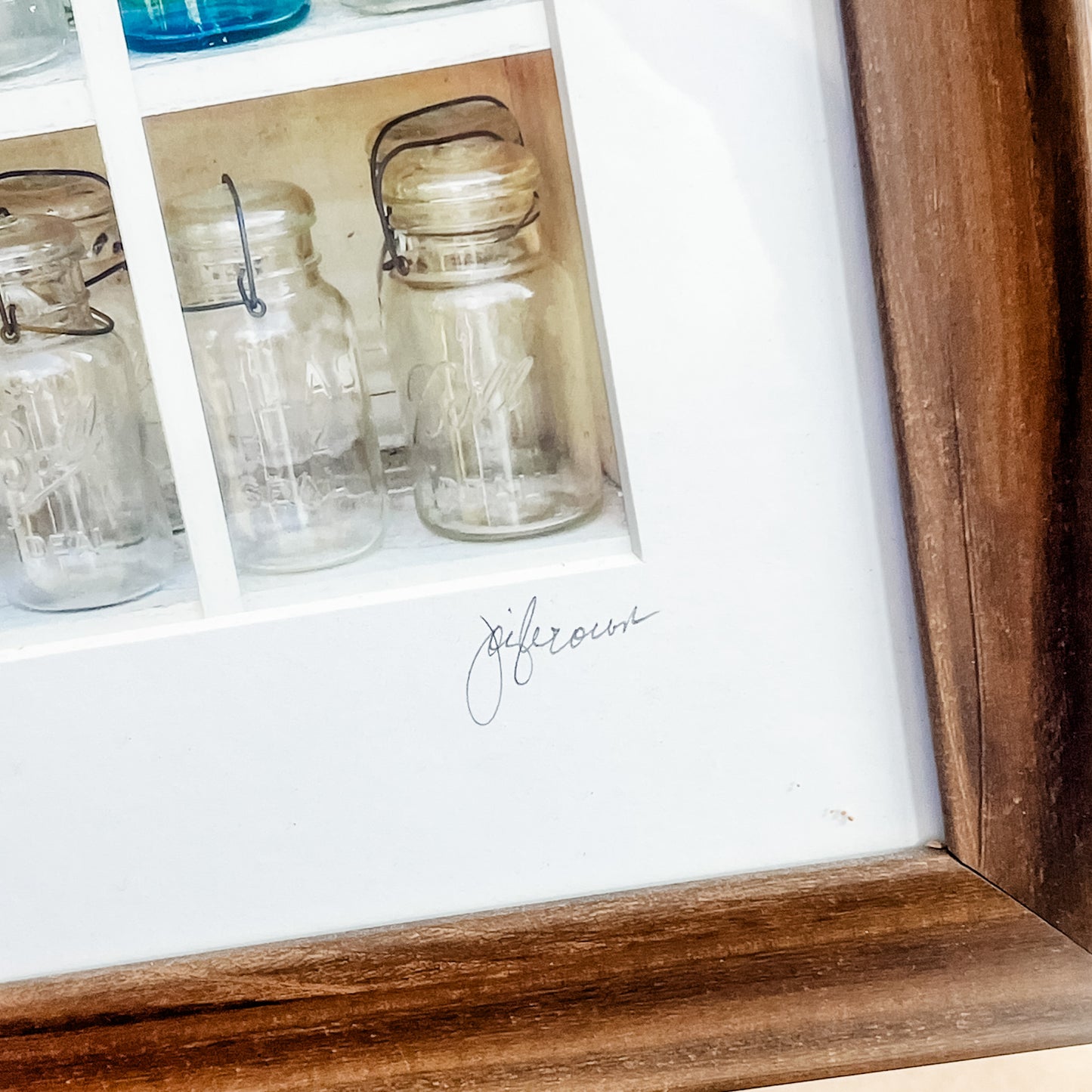 Mason Jars Photo Framed Print