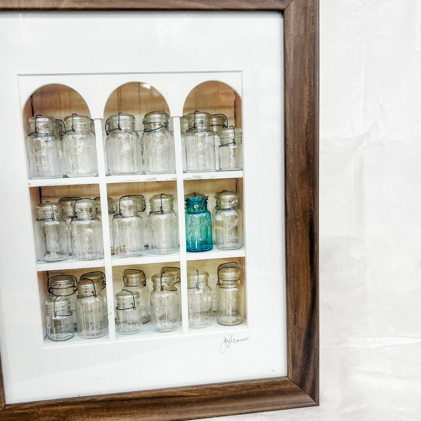 Mason Jars Photo Framed Print