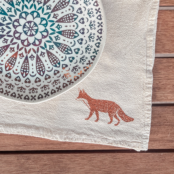 Fox Cloth Napkins - set of 4