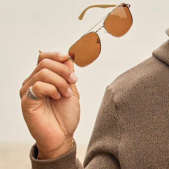 Rye Gold & Walnut Sunglasses