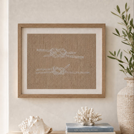 Sailor's Knots 8x10 Burlap Art Print