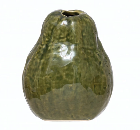Stoneware Avocado Vase