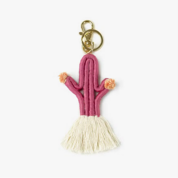 Macrame Cactus Keychain