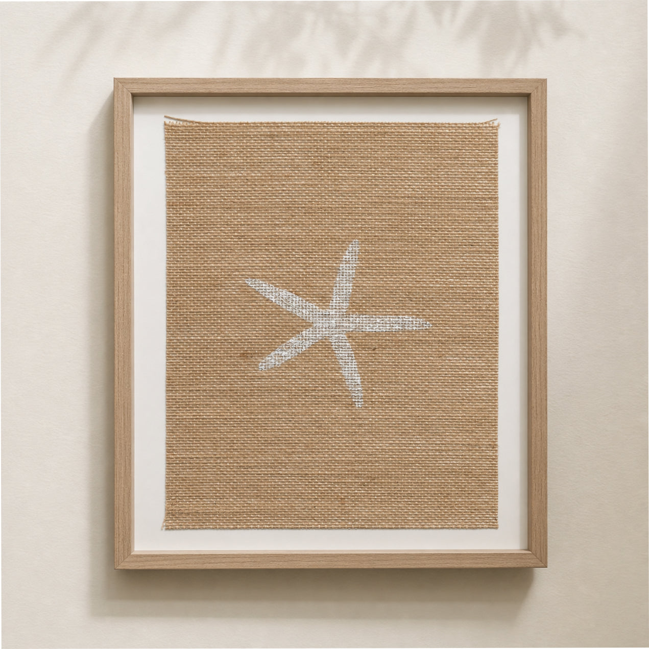 Weathered Sea Star 8x10 Burlap Art Print