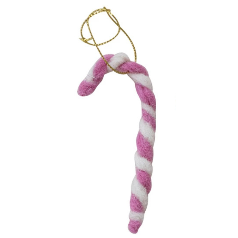 Felt Candy Cane Ornaments