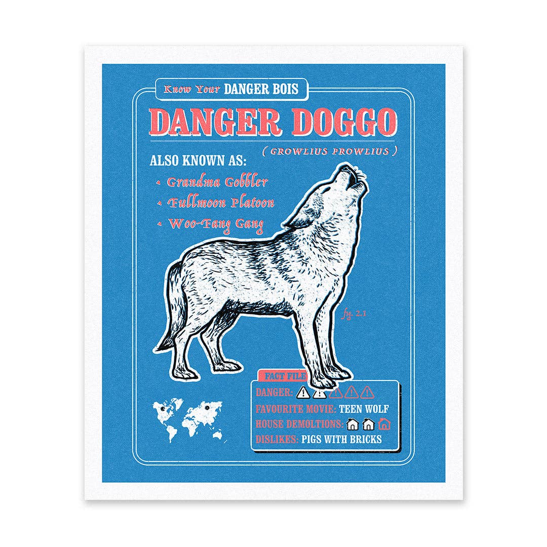 Danger Doggo Riso Print