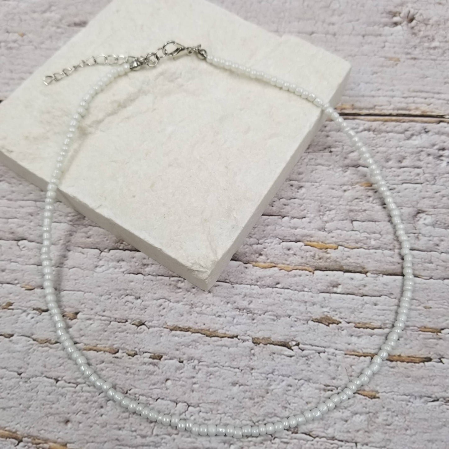 Pearl Seed Bead Necklace